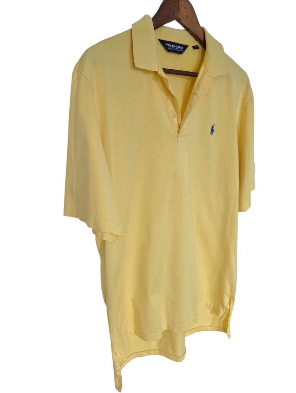 Polo Golf Ralph Lauren Shirt Yellow Mens Medium Preppy - Picture 4 of 10